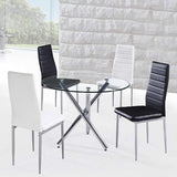 Modern-Black-Faux-Leather-Horizontal-Stitched-Dining-Chair-With-Chrome-Metal-Legs-Set-of-6