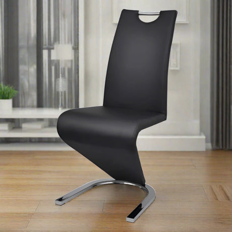 Modern-Black-Faux-Leather-Z-shape-Dining-Chair-With-Cantilever-Base-_-Chrome-Details-Set-of-2