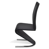 Modern-Black-Faux-Leather-Z-shape-Dining-Chair-With-Cantilever-Base-_-Chrome-Details-Set-of-2