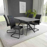 Modern-Black-Leather-Cantilever-Dining-Chair-Horizontal-Stitched-Black-Metal-Legs-Set-of-2