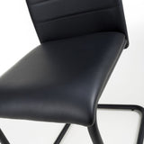 Modern-Black-Leather-Cantilever-Dining-Chair-Horizontal-Stitched-Black-Metal-Legs-Set-of-2