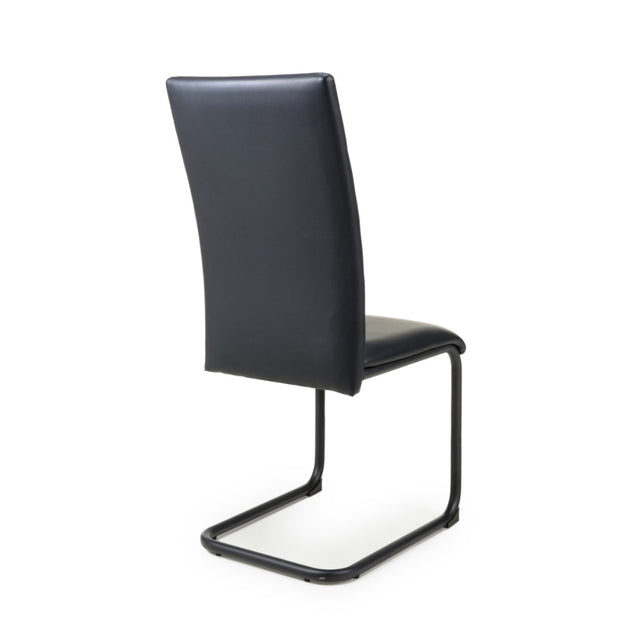 Modern-Black-Leather-Cantilever-Dining-Chair-Horizontal-Stitched-Black-Metal-Legs-Set-of-2