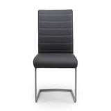 Modern-Black-Leather-Cantilever-Dining-Chair-Horizontal-Stitching-Metal-Legs-Set-of-2