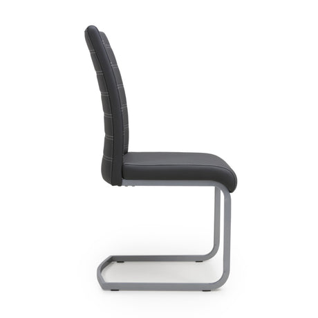 Modern-Black-Leather-Cantilever-Dining-Chair-Horizontal-Stitching-Metal-Legs