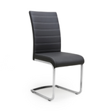 Modern-Black-Leather-Cantilever-Dining-Chair-Horizontal-Stitching-Metal-Legs-Set-of-2