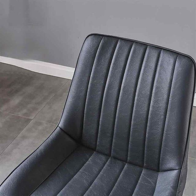 Modern-Black-Leather-Dining-Chair-Black-Metal-Legs-Gold-Tipped