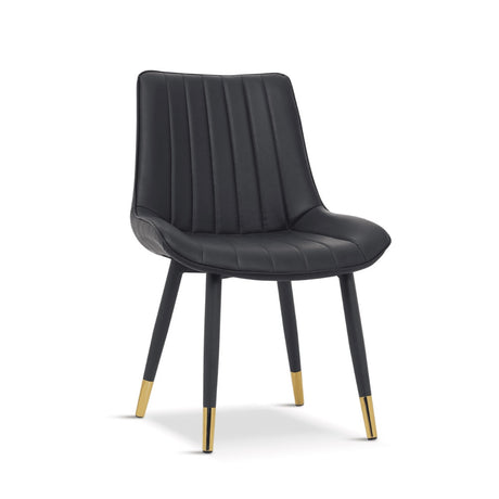 Modern-Black-Leather-Dining-Chair-Black-Metal-Legs-Gold-Tipped