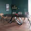 Serpenti Modern Black Stone Ceramic Extending Dining Table 180cm-260cm