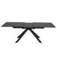 Rossa Modern Black Stone Ceramic Extending Dining Table 180cm-225cm