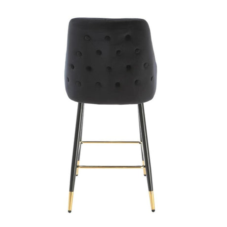 Modern-Black-Velvet-Buttoned-Back-Bar-Stool-With-Black-Metal-Legs-&-Gold-Tips