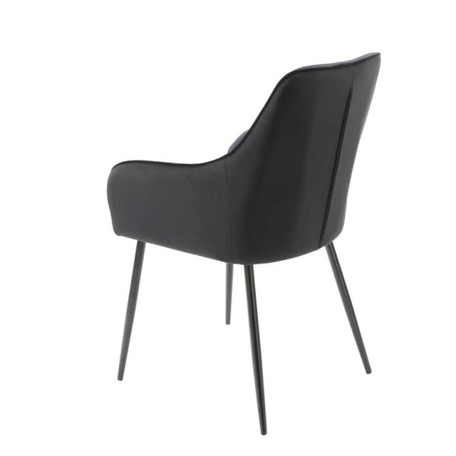 Modern-Black-Velvet-Buttoned-Back-Dining-Chair-With-Black-Metal-Legs