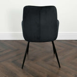 Modern-Black-Velvet-Buttoned-Back-Dining-Chair-With-Black-Metal-Legs