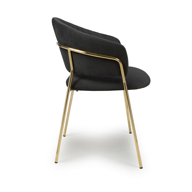 Modern-Black-Velvet-Curved-Back-Dining-Chair-Floating-Gold-Base-Set-of-2