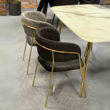 Modern-Grey-Velvet-Curved-Back-Dining-Chair-Floating-Gold-Base-Set-of-2