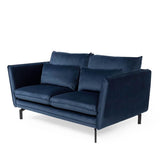 Modern-Blue-Fabric-2-Seater-Corner-Sofa-With-Black-Metal-Legs-180cm