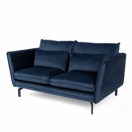 Modern-Blue-Fabric-2-Seater-Corner-Sofa-With-Black-Metal-Legs-180cm