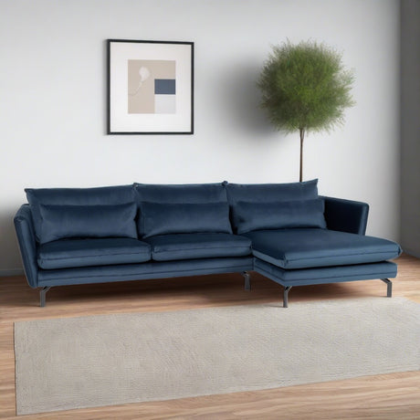 Modern-Blue-Fabric-3-Seater-Corner-Sofa-With-Black-Metal-Legs-200cm