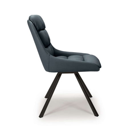 Modern-Blue-Leather-Swivel-Dining-Chair-Black-Metal-Legs-Set-of-2