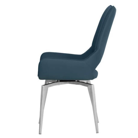 Modern-Blue-PU-Leather-Swivel-Dining-Chair-Metal-Legs-Set-of-2