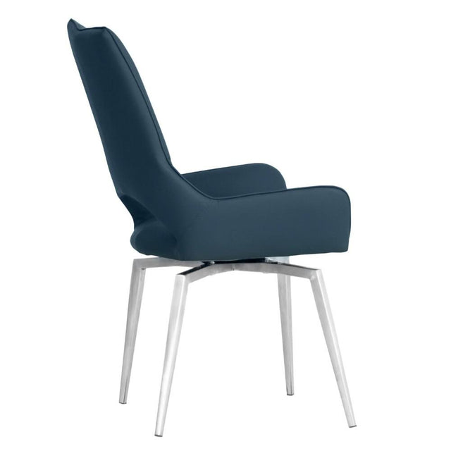 Modern-Blue-PU-Leather-Swivel-Dining-Chair-Metal-Legs-Set-of-2