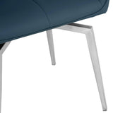 Modern-Blue-PU-Leather-Swivel-Dining-Chair-Metal-Legs-Set-of-2