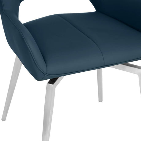 Modern-Blue-PU-Leather-Swivel-Dining-Chair-Metal-Legs-Set-of-2