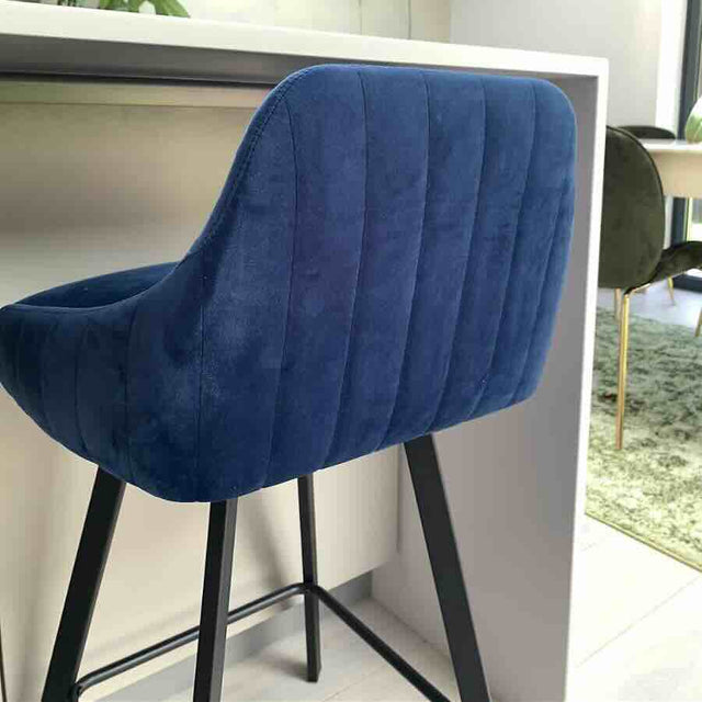 Modern-Blue-Velvet-Bar-Stool-Black-Metal-Legs