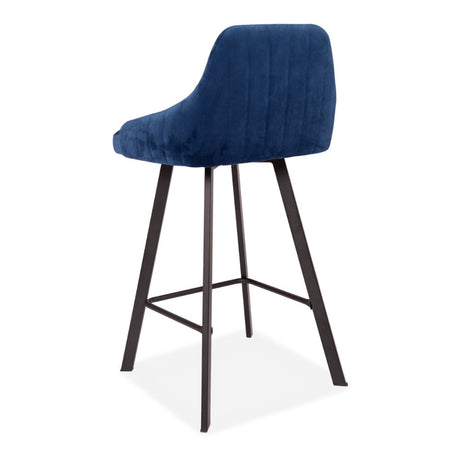 Modern-Blue-Velvet-Bar-Stool-Black-Metal-Legs