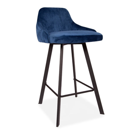 Modern-Blue-Velvet-Bar-Stool-Black-Metal-Legs