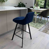 Modern-Blue-Velvet-Bar-Stool-Black-Metal-Legs