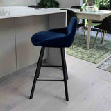 Modern-Blue-Velvet-Bar-Stool-Black-Metal-Legs