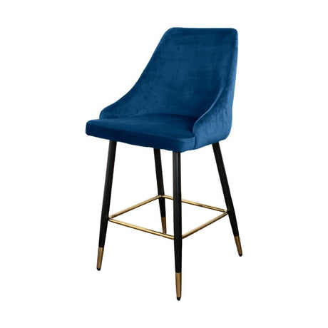 Modern-Blue-Velvet-Buttoned-Back-Bar-Stool-With-Black-Metal-Legs-&-Gold-Tips