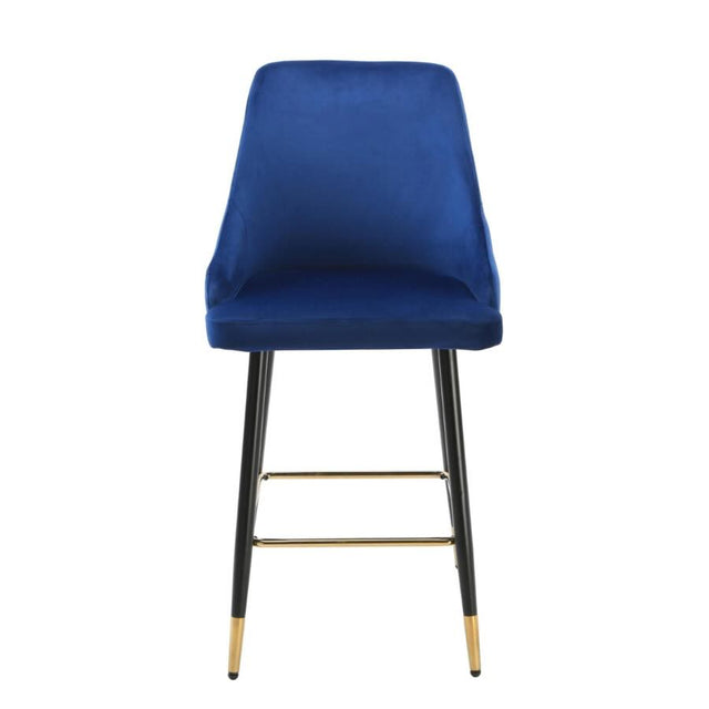 Modern-Blue-Velvet-Buttoned-Back-Bar-Stool-With-Black-Metal-Legs-&-Gold-Tips