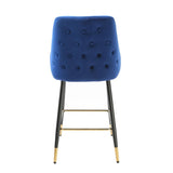 Modern-Blue-Velvet-Buttoned-Back-Bar-Stool-With-Black-Metal-Legs-&-Gold-Tips