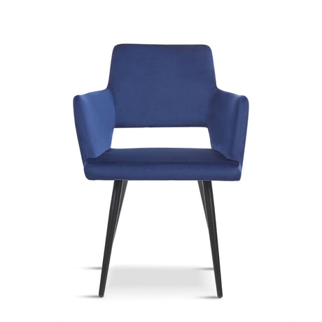 Modern-Blue-Velvet-Open-Back-Dining-Chair-Black-Metal-Legs