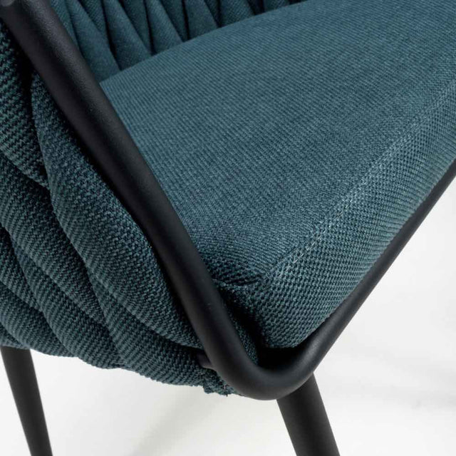 Modern-Blue-Weave-Braided-Dining-Chair-Black-Metal-Legs-Set-of-2