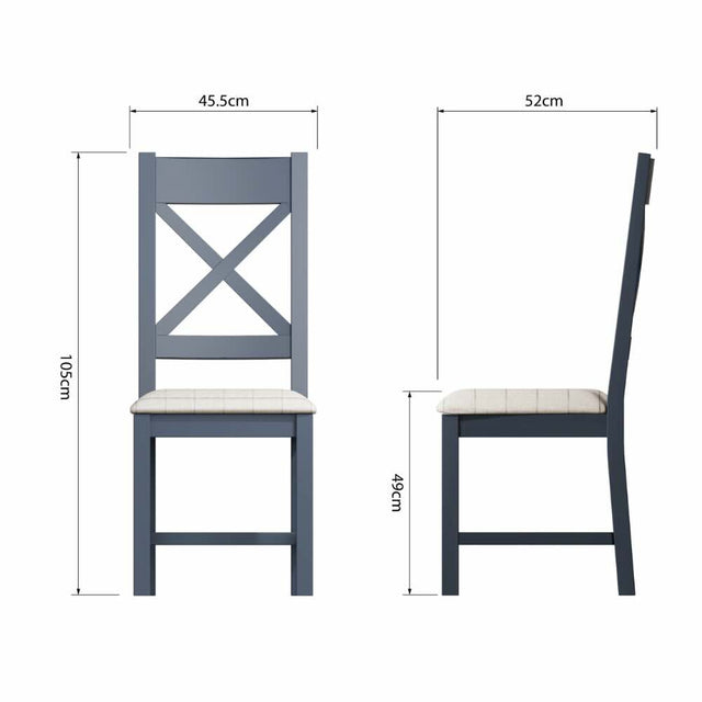 Modern-Blue-Wood-Dining-Chair-With-Cream-Fabric-Seat-Set-of-2