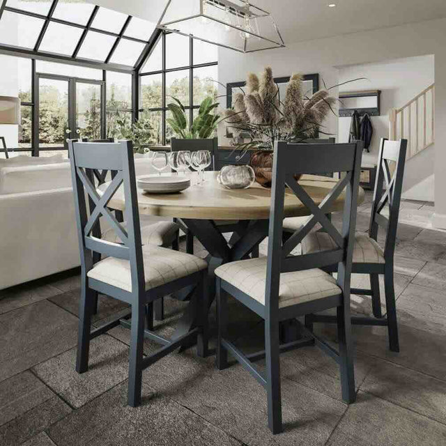 Modern-Blue-Wood-Dining-Chair-With-Cream-Fabric-Seat-Set-of-2