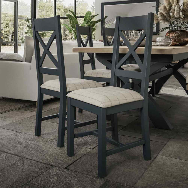 Modern-Blue-Wood-Dining-Chair-With-Cream-Fabric-Seat-Set-of-2