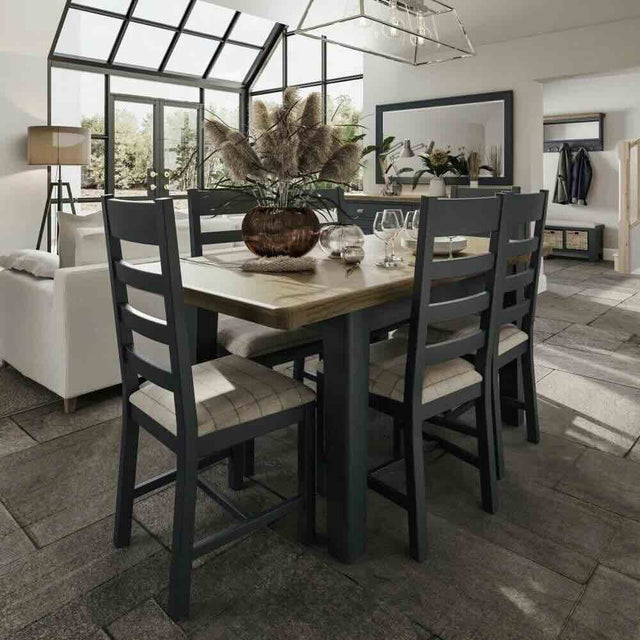 Modern-Blue-Wood-Dining-Chair-With-Cream-Fabric-Seat-Set-of-2