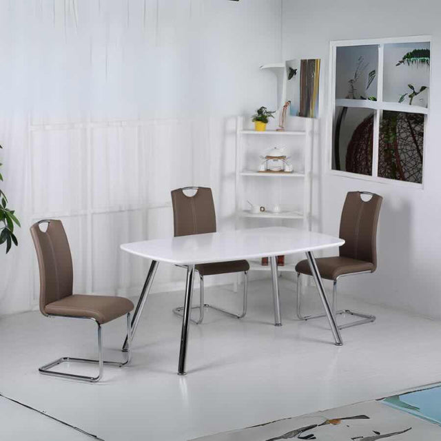 Modern-Brown-Faux-Leather-Cantilever-Dining-Chair-With-Chrome-Base-_-Chrome-Handle-Set-of-2