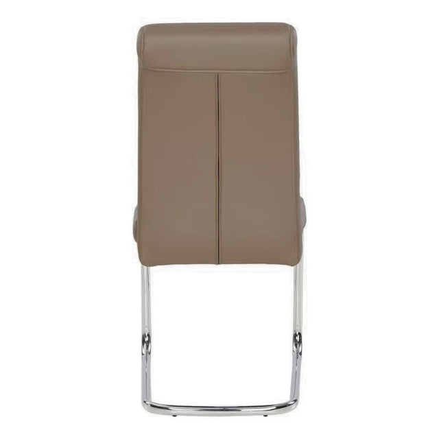 Modern-Brown-Faux-Leather-Cantilever-Dining-Chair-With-Horizontal-Stitching-_-Chrome-Metal-Base-Set-of-2