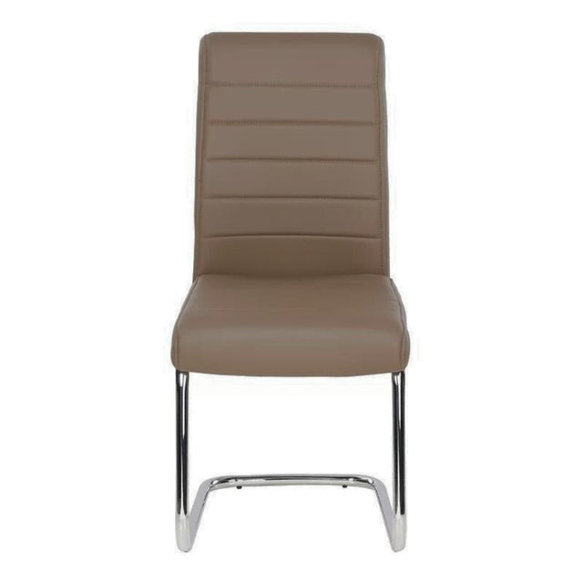 Modern-Brown-Faux-Leather-Cantilever-Dining-Chair-With-Horizontal-Stitching-_-Chrome-Metal-Base-Set-of-2