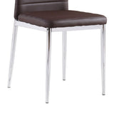 Modern-Brown-Faux-Leather-Horizontal-Stitched-Dining-Chair-With-Chrome-Metal-Legs-Set-of-6