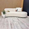 Beaumaris 3 Seater Cream Boucle Curved Sofa 225cm