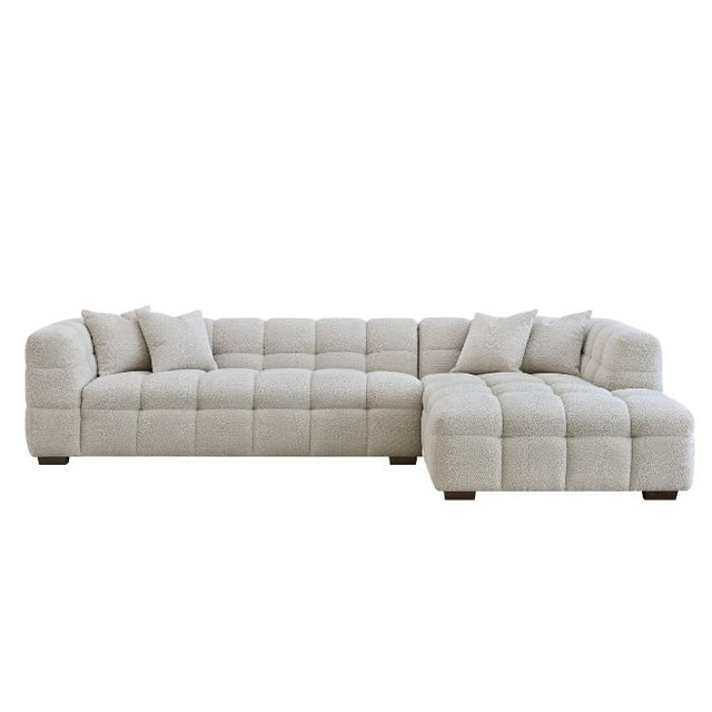 Modern-Cream-Boucle-Corner-Sofa-With-Block-Stitching-4-Seater