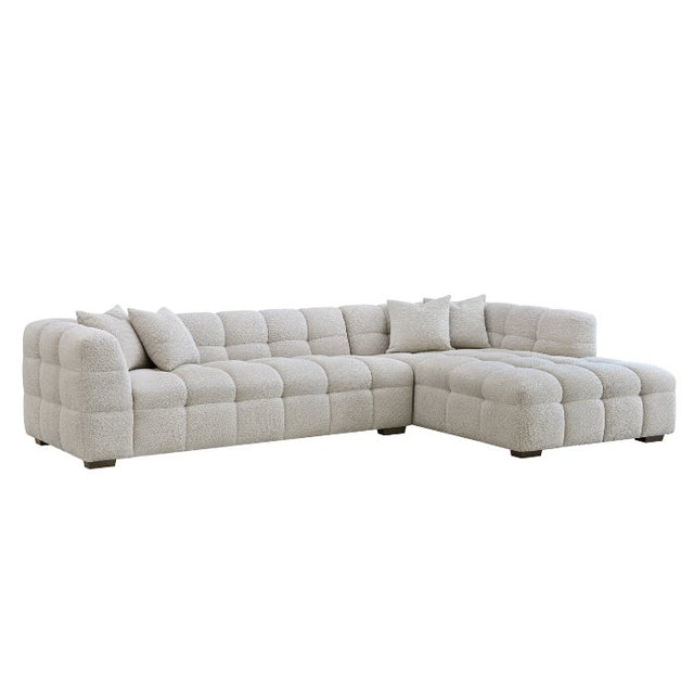 Modern-Cream-Boucle-Corner-Sofa-With-Block-Stitching-4-Seater