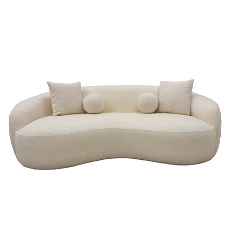 Modern-Cream-Boucle-Curved-Sofa-With-Boucle-Pillows-230cm