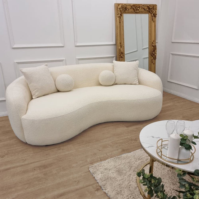 Modern-Cream-Boucle-Curved-Sofa-With-Boucle-Pillows-230cm