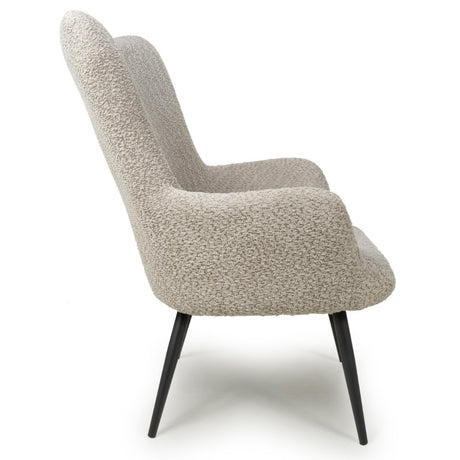 Arlo Modern Mink Textured Chenille Lounge Chair